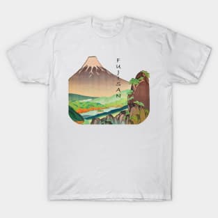 Lispe Fuji san minimal travel poster style T-Shirt